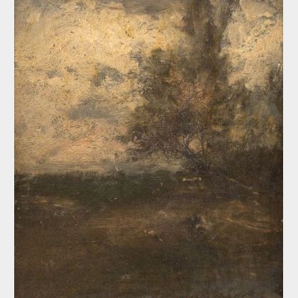 George Inness (American, 1825-1894) The Old Tree/A Fragment