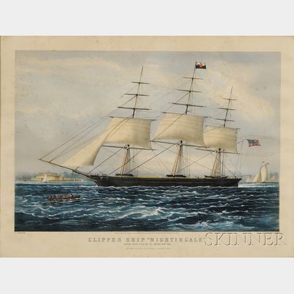 Nathaniel Currier, publisher (American, 1813-1888) CLIPPER SHIP "NIGHTINGALE.,"