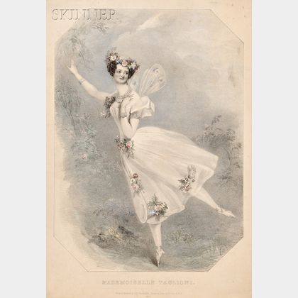 Two Prints of Ballerinas En Pointe:, Richard James Lane (British, 1800-1872) After Alfred Edward Chalon (British, 1780-1860),Mademoise