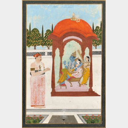 Folio of Miniature Painting and Calligraphy