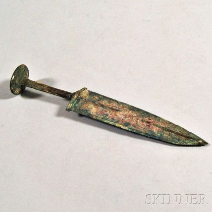 Bronze Double-edged Ritual Dagger