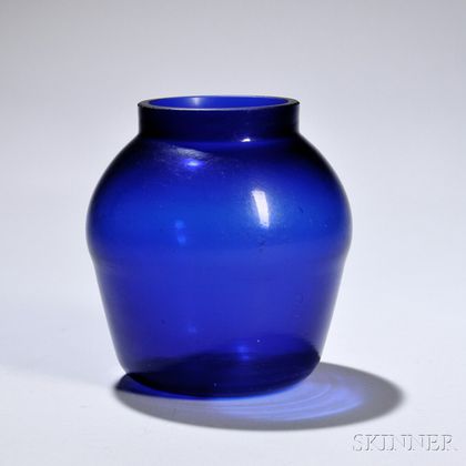 Large Cobalt Blue Peking Glass Jar