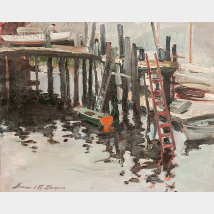 Samuel E. Brown (American, 1903-1983) Rowayton Dock