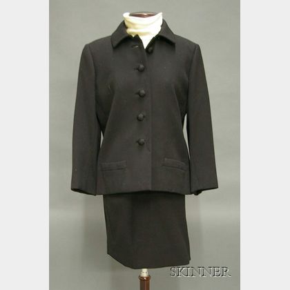Vintage Ben Zuckerman Black Wool Two-piece Suit