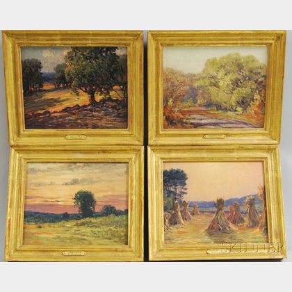 Frederick Mortimer Lamb (American, 1861-1936) Four Landscapes