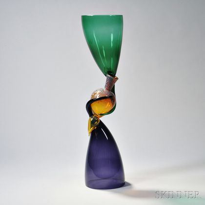 Richard Royal (b. 1952) Glass Sculpture Relationship 
