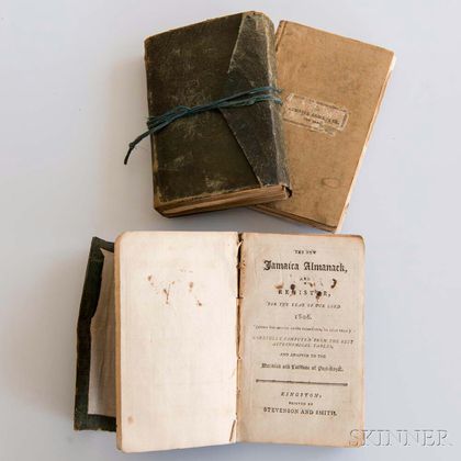 The Jamaica Almanack , Three Copies, 1806, 1832, 1846.