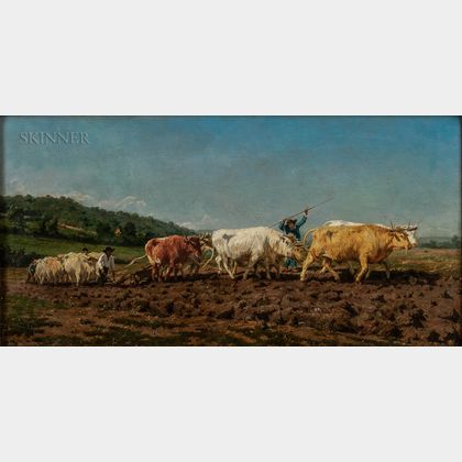 After Rosa Bonheur (French, 1822-1899) Copy After Plowing in Nivernais