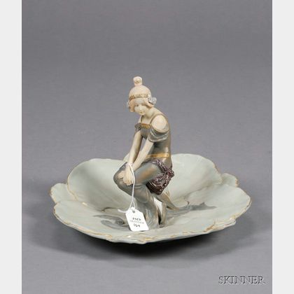Austrian Porcelain Figural Center Dish