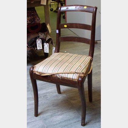 Continental Empire Upholstered Wood Side Chair. 
