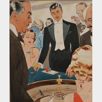 Irving Nurick (American, 1894-1963) Six Illustrations: But all at once I noticed that this thing had gotten beyond simple entertainm...