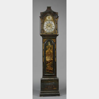 Thirty-Day Japanned Longcase Clock by John Ellicott