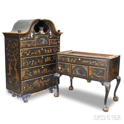 Chippendale-style Japanned High Chest