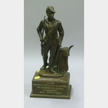 Patinated Bronze Concord Minuteman Presentation Figure