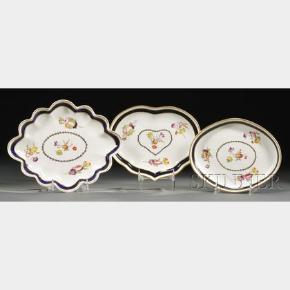 Three Derby Porcelain Serving Dishes