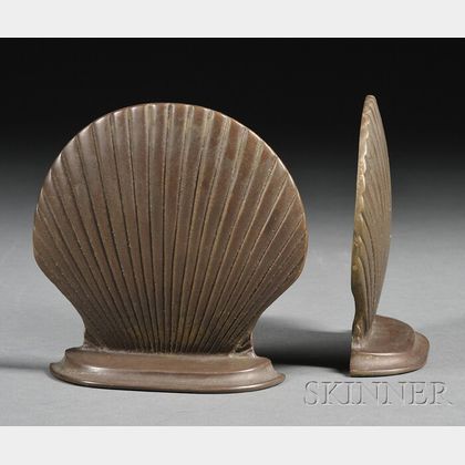Sold at auction Pair of Tiffany Studios Seashell Bookends Auction Number  2552B Lot Number 295