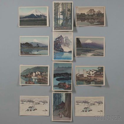Hiroshi Yoshida (1876-1950),Twelve Woodblock Prints