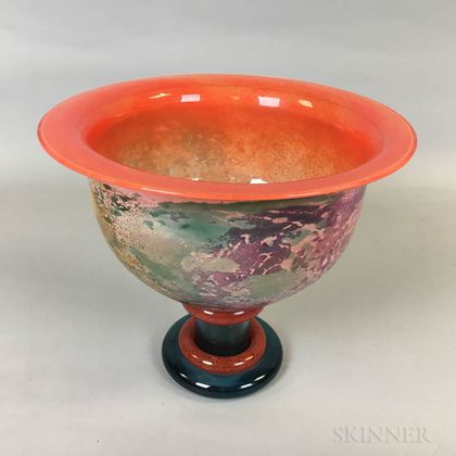 Kjeil Engman for Kosta Boda Art Glass Footed Vase
