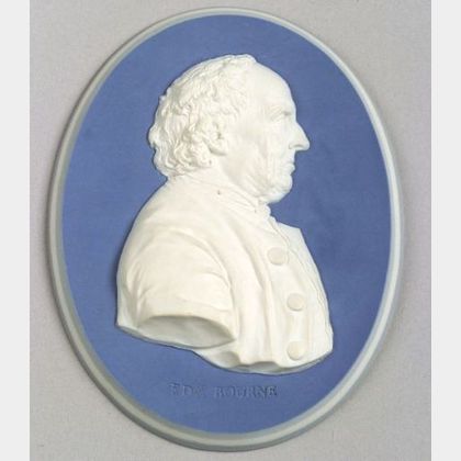 Wedgwood & Bentley Oval Portrait Medallion of Edward Bourne