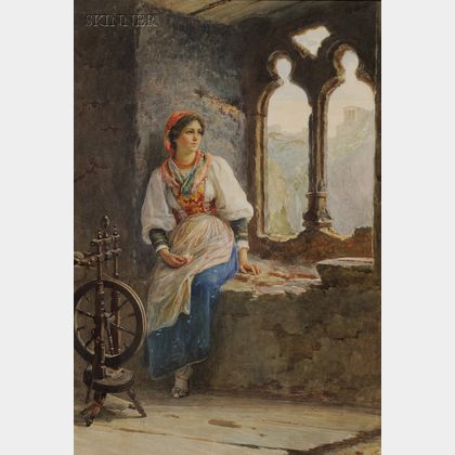 Luigi Olivetti (Italian, 1856-1941) At the Window