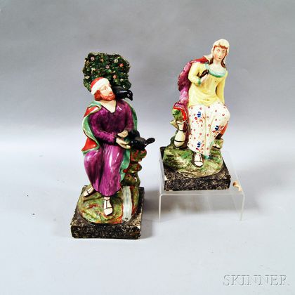 Two Staffordshire Ceramic Biblical Figures