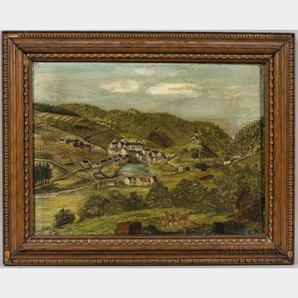 American School, Late 19th/Early 20th Century Landscape Painting Thought to be Bethlehem, Pennsylvania
