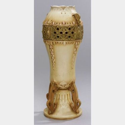 Amphora Reticulated Ceramic Vase