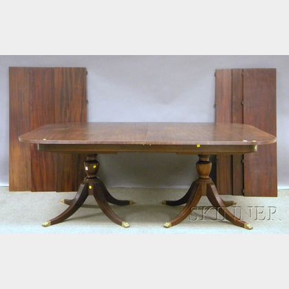 Georgian-style Mahogany Double-pedestal Dining Table