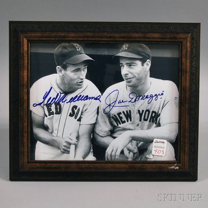 Ted Williams and Joe DiMaggio Autographed Photograph