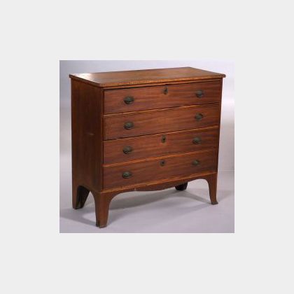 Federal Cherry and Mahogany Inlaid Chest of Drawers
