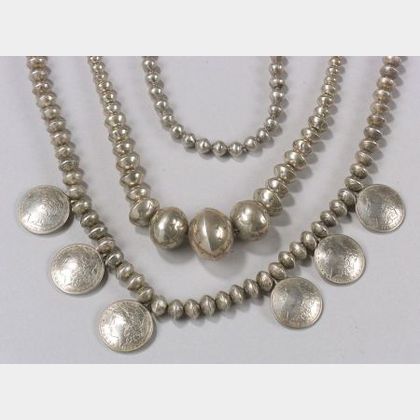 Three Southwest Silver Necklaces