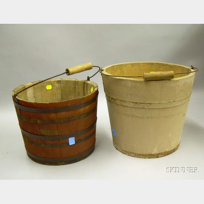 Two Utilitarian Painted Buckets