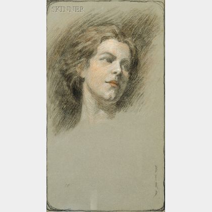 American School, 19th/20th Century Head of a Young Woman.
