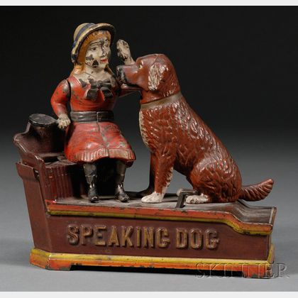 "Speaking Dog" Cast Iron Mechanical Bank