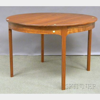 Margonelli Furniture Modern Circular Walnut Table