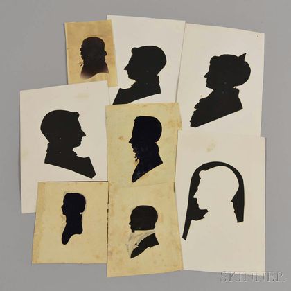 Eight Unframed Silhouettes