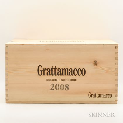 Grattamacco Bolgheri Superiore 2008, 6 bottles (owc) 
