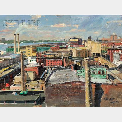 John Paul Manship (American, 1927-2000) West Village Roofs