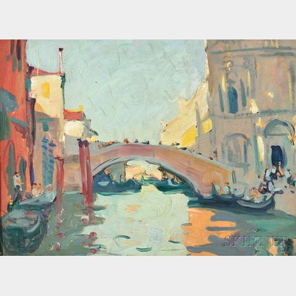 Jane Peterson (American, 1876-1965) A Bridge in Venice