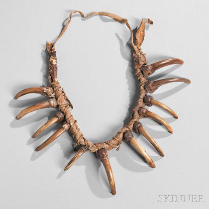 Plains Indian Grizzly Bear Claw Necklace