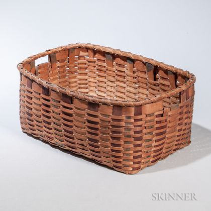 Maine Indian Woven Splint Basket