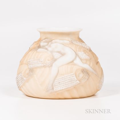 Dieupart Art Deco Molded Glass Vase