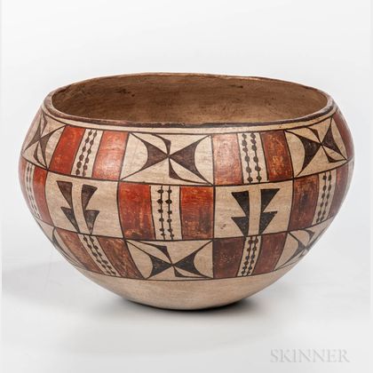 Acoma Polychrome Pottery Bowl