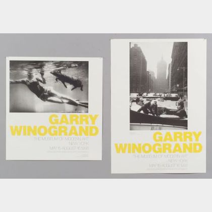 Lot of Two Winogrand Posters, Gary Winogrand/ the Museum of Modern Art/ New York/ May 15 - August 16 1988/ Spring Industries series on 