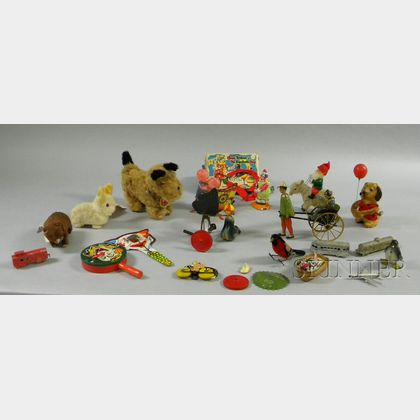 Group of Mid-20th Century Wind-Up, Friction, and Other Toys and Noisemakers