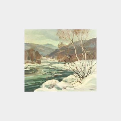Stephen George Maniatty (American, b. 1910) Along the Deerfield River