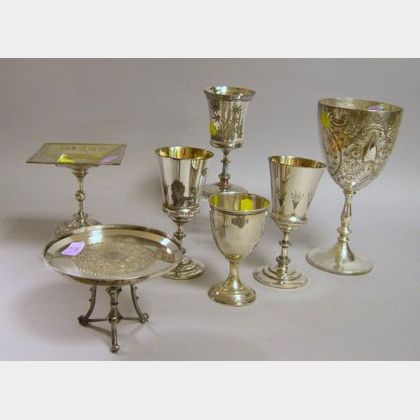 Seven Victorian Silver Table Items
