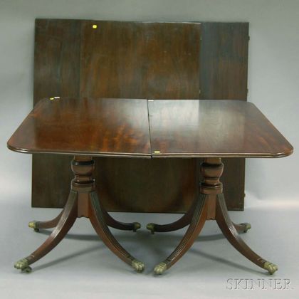 Georgian-style Mahogany Double-pedestal-base Dining Table
