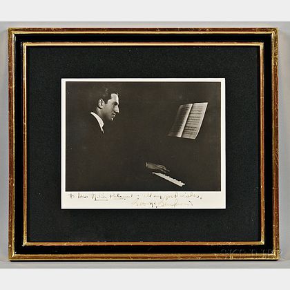 Gershwin, George (1898-1937) Signed and Inscribed Photograph.