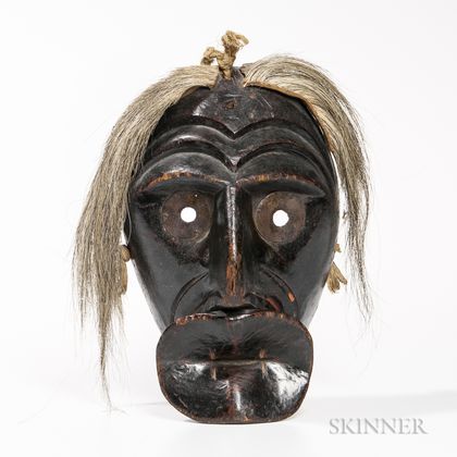 Carved and Painted Iroquois False Face (Spoon Mouth)